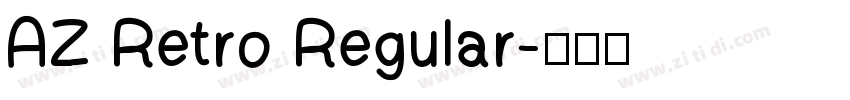 AZ Retro Regular字体转换